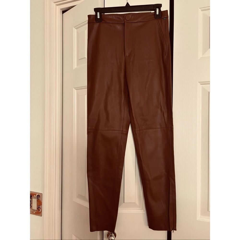 NWT Zara Faux Leather High Rise Legging